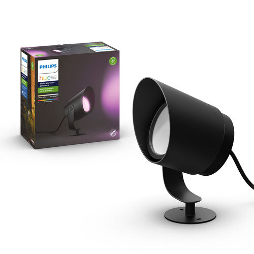 PHILIPS HUE OUTDOOR AMBIANCE LILY XL COLOUR LED LIGHT SPIKE BLACK 15W