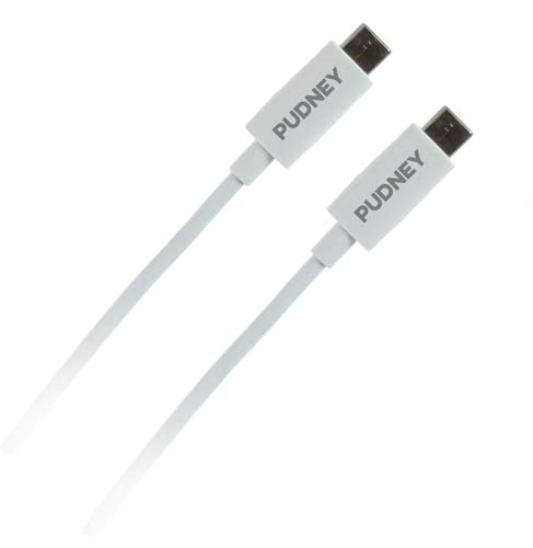 PUDNEY USB C PLUG TO USB C PLUG V3.1 1 METRE WHITE
