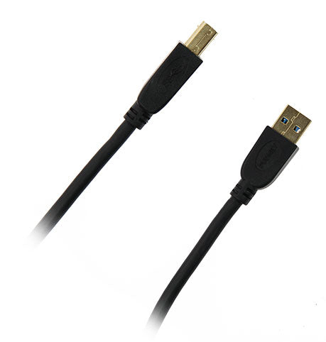 PUDNEY USB A PLUG TO USB B PLUG V3.0 1 METRE BLACK