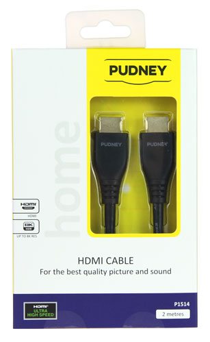 PUDNEY ULTRA HIGH SPEED HDMI CABLE 8K V2.1 PLUG TO PLUG 2 METRE